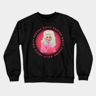 dolly parton circle pink Crewneck Sweatshirt